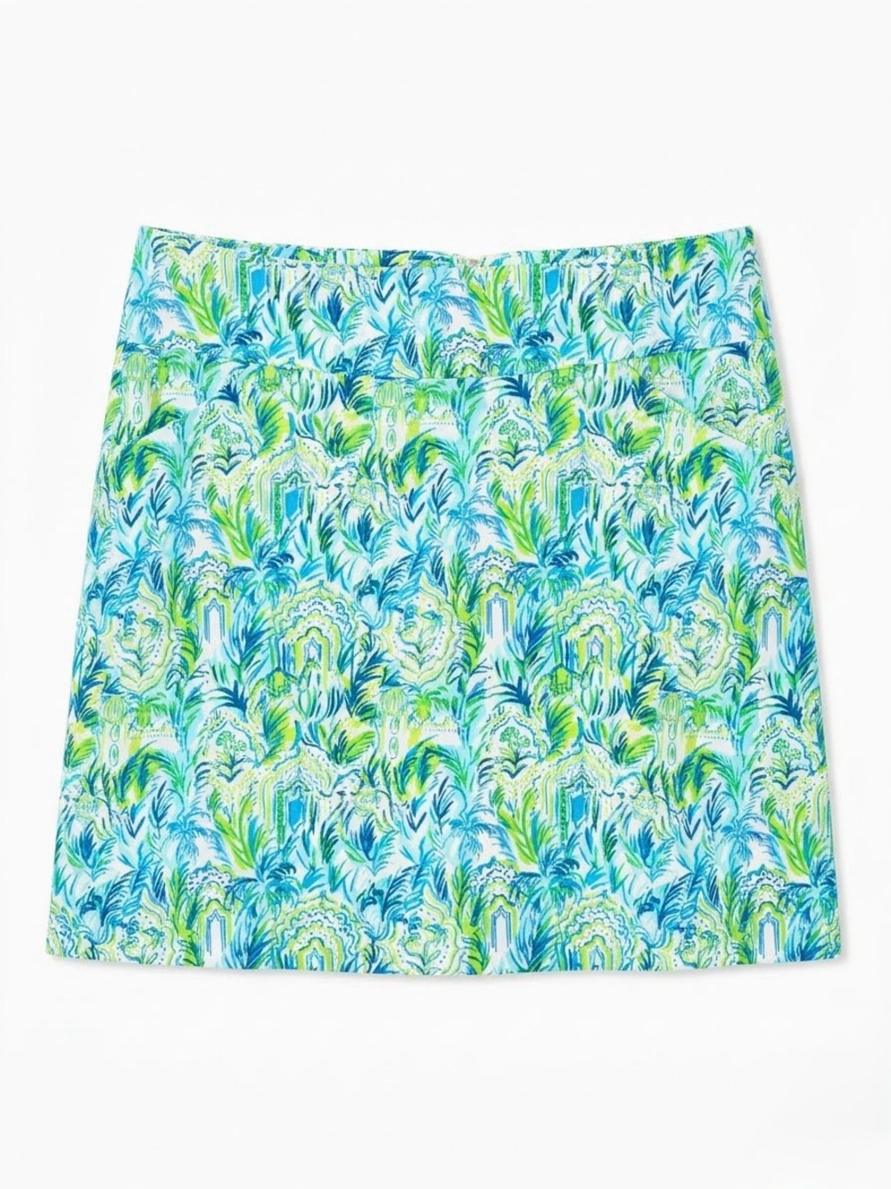 Lilly Pulitzer Jonas Skort Resort White Out to Play Blue Green Sz 12 Tropical